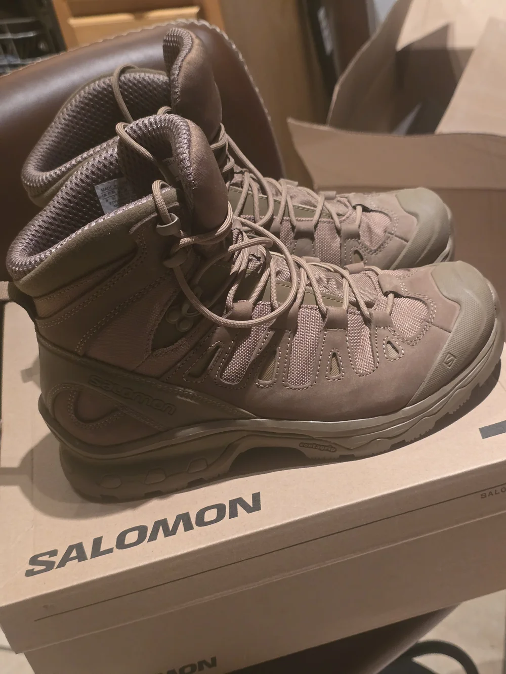 Salomon Men's Mid-Top Tactical Boots - Tan
